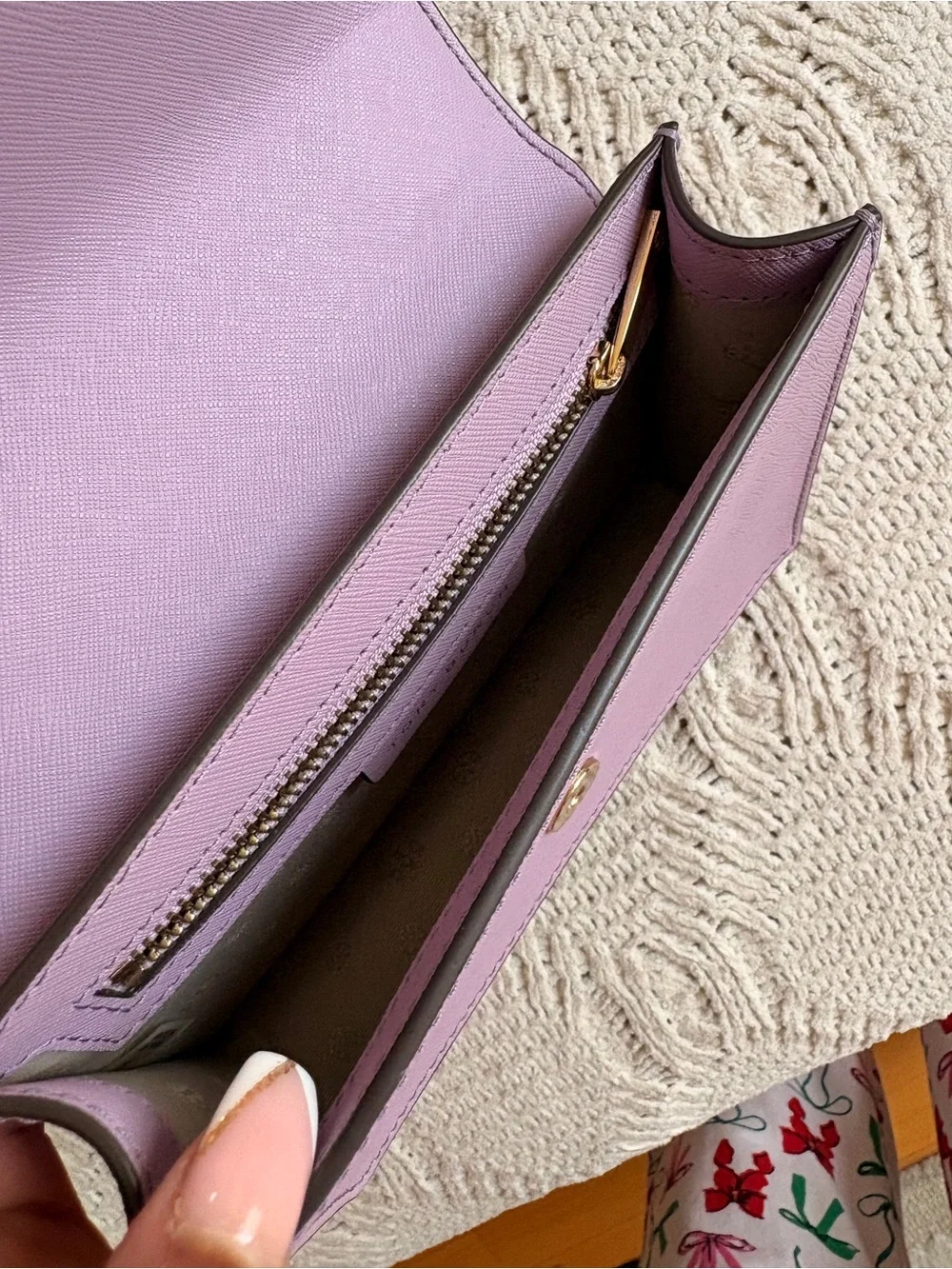 Tory Burch compact lavender
